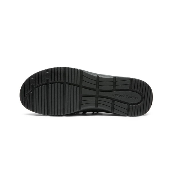 Men's Knitted Slip-On Casual Loafers - ALL BLACK - 2